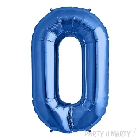 balon foliowy cyfra 0 niebieski northstar balloons 34 dgt