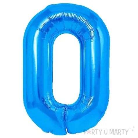 balon foliowy cyfra 0 niebieski partypal 16 dgt
