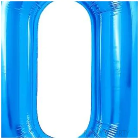 balon foliowy cyfra 0 niebieski partypal 16 dgt