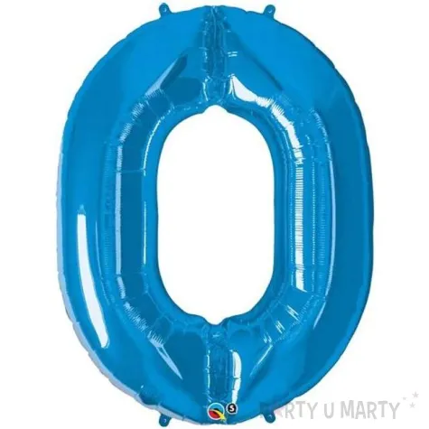 balon foliowy cyfra 0 niebieski qualatex 39 dgt