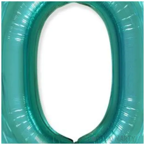 balon foliowy cyfra 0 niebieski tiffany flexmetal 34 dgt