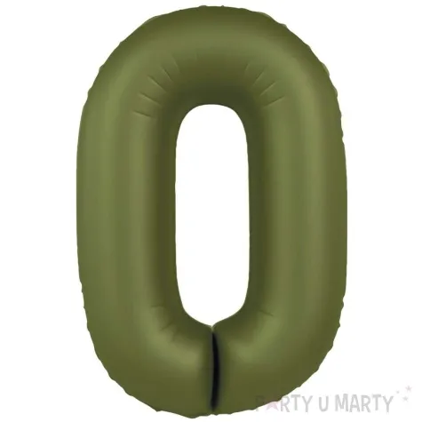 balon foliowy cyfra 0 oliwkowy folat 34 dgt