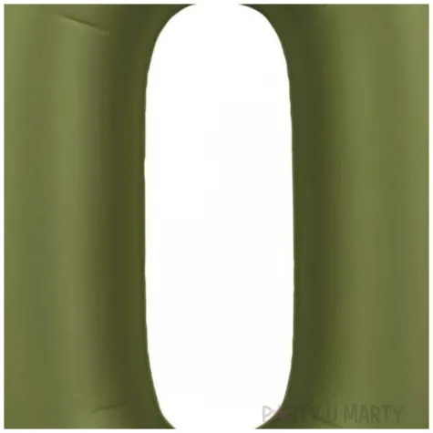 balon foliowy cyfra 0 oliwkowy folat 34 dgt