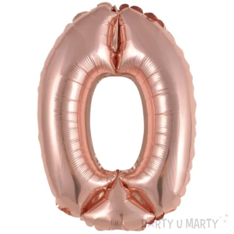 balon foliowy cyfra 0 rozowe zloto amscan 13 dgt