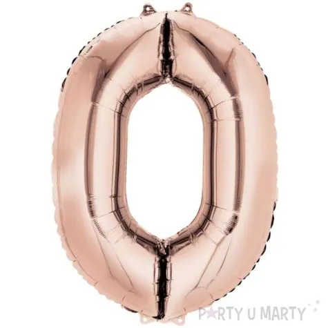 balon foliowy cyfra 0 rozowe zloto amscan 34 dgt