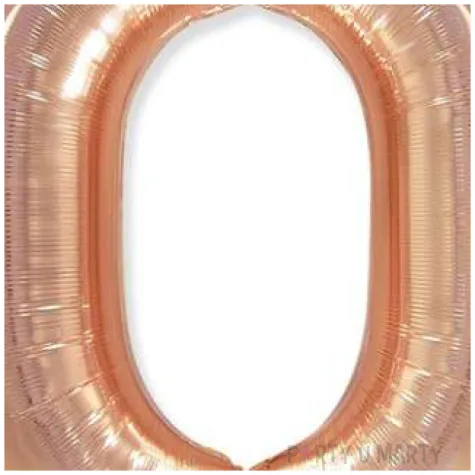 balon foliowy cyfra 0 rozowe zloto flexmetal 34 dgt