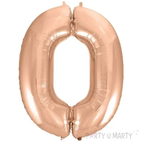balon foliowy cyfra 0 rozowe zloto godan 45 dgt