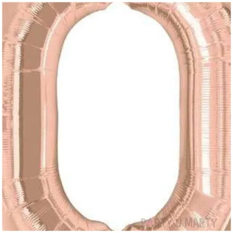 balon foliowy cyfra 0 rozowe zloto qualatex 34 dgt