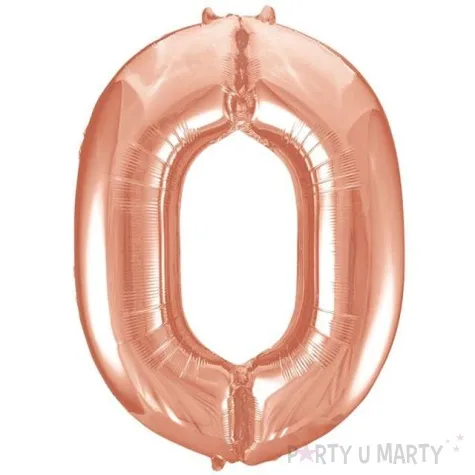 balon foliowy cyfra 0 rozowe zloto unique 34 dgt