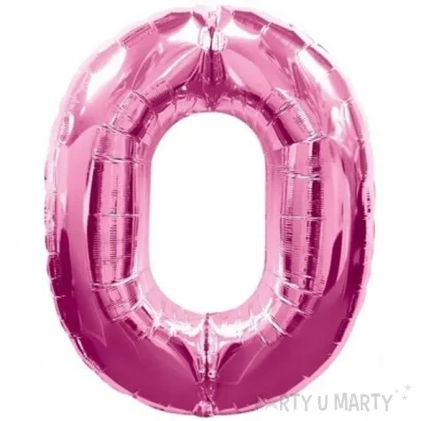 balon foliowy cyfra 0 rozowy amscan 34 dgt