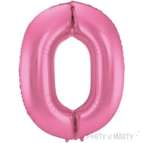 balon foliowy cyfra 0 rozowy folat 34 dgt