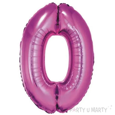 balon foliowy cyfra 0 rozowy godan 14 dgt