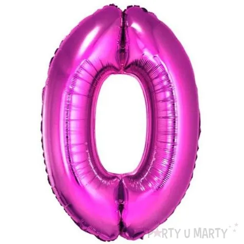 balon foliowy cyfra 0 rozowy godan 34 dgt