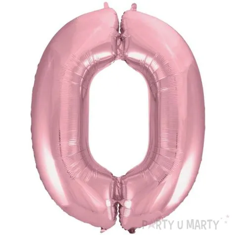 balon foliowy cyfra 0 rozowy jasny godan 45 dgt