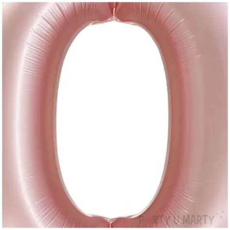 balon foliowy cyfra 0 rozowy matowy godan 30 dgt