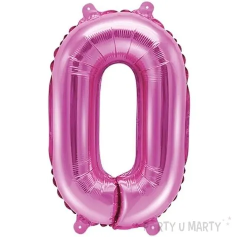 balon foliowy cyfra 0 rozowy partydeco 14 dgt