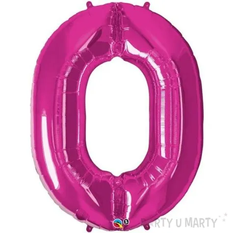 balon foliowy cyfra 0 rozowy qualatex 39 dgt