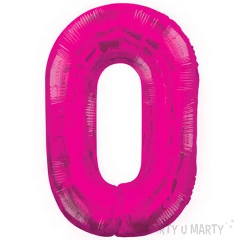 balon foliowy cyfra 0 rozowy unique 34 dgt