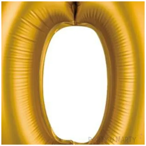 balon foliowy cyfra 0 satynowa zloty godan 14 dgt