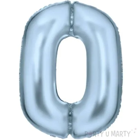 balon foliowy cyfra 0 satynowy niebieski amscan 34 dgt