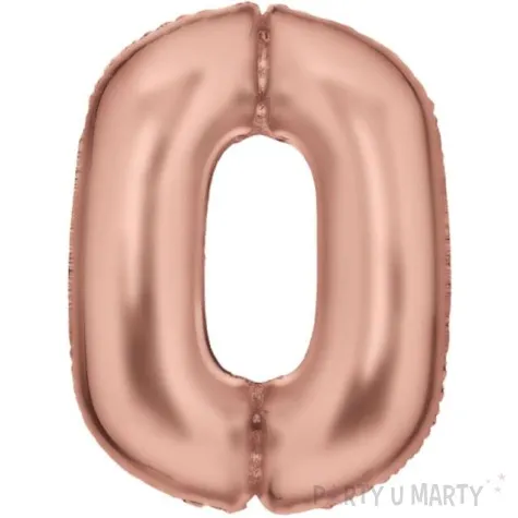 balon foliowy cyfra 0 satynowy rozowe zloto amscan 34 dgt