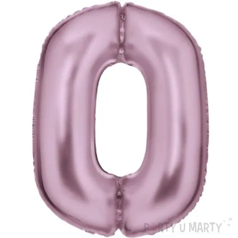 balon foliowy cyfra 0 satynowy rozowy amscan 34 dgt