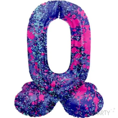 balon foliowy cyfra 0 stojaca galaxy splash folat 28 dgt