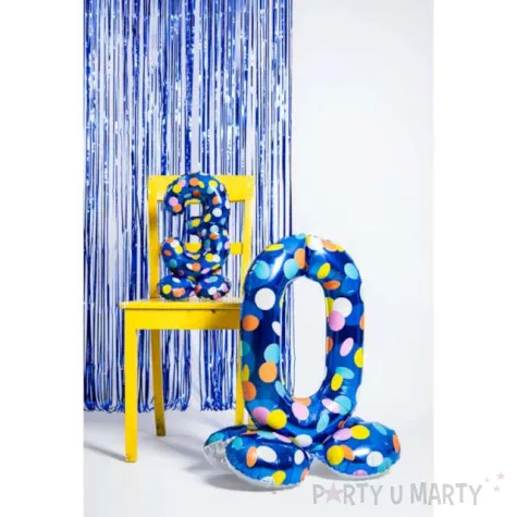 balon foliowy cyfra 0 stojaca grochy folat 28 dgt