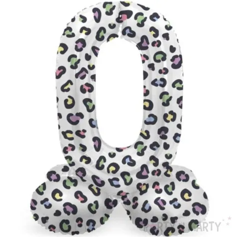 balon foliowy cyfra 0 stojaca panterka folat 17 dgt