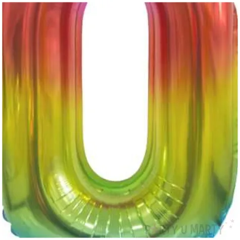 balon foliowy cyfra 0 stojaca teczowy godan 15 dgt