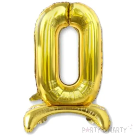 balon foliowy cyfra 0 stojaca zlota dekoracjepolska 15 dgt