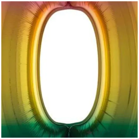 balon foliowy cyfra 0 teczowy funny fashion 40 dgt