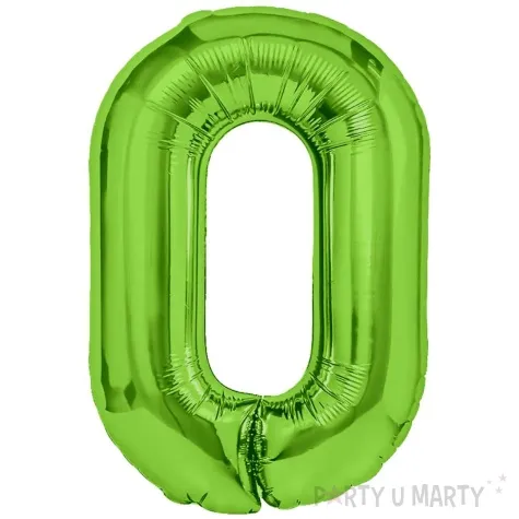 balon foliowy cyfra 0 zielone jabluszko partypal 39 dgt