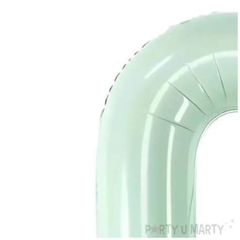 balon foliowy cyfra 0 zielony partydeco 34 dgt