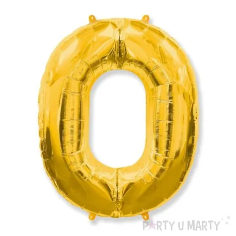 balon foliowy cyfra 0 zloty flexmetal 34 dgt