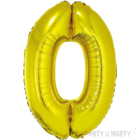 balon foliowy cyfra 0 zloty godan 14 dgt