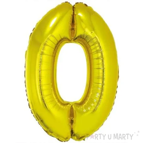 balon foliowy cyfra 0 zloty godan 34 dgt