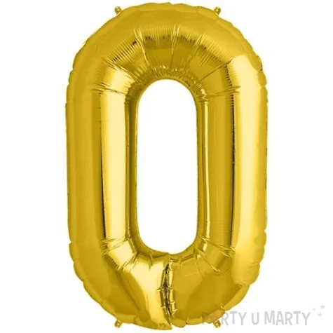 balon foliowy cyfra 0 zloty northstar ballons 34 dgt