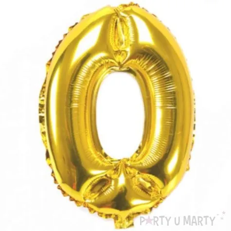 balon foliowy cyfra 0 zloty oem 16 dgt