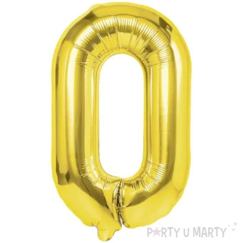 balon foliowy cyfra 0 zloty partypal 39 dgt