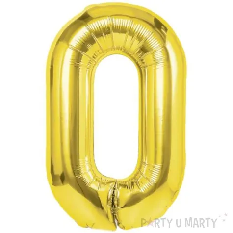 balon foliowy cyfra 0 zloty partypal 39 dgt