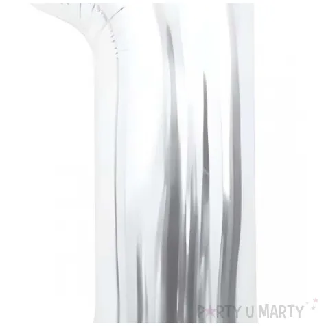 balon foliowy cyfra 1 beauty charm srebrny godan 33 dgt