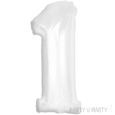balon foliowy cyfra 1 bialy godan 36 dgt