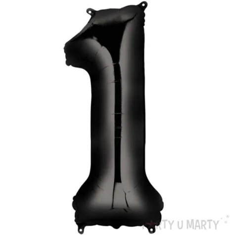 balon foliowy cyfra 1 czarny amscan 34 dgt