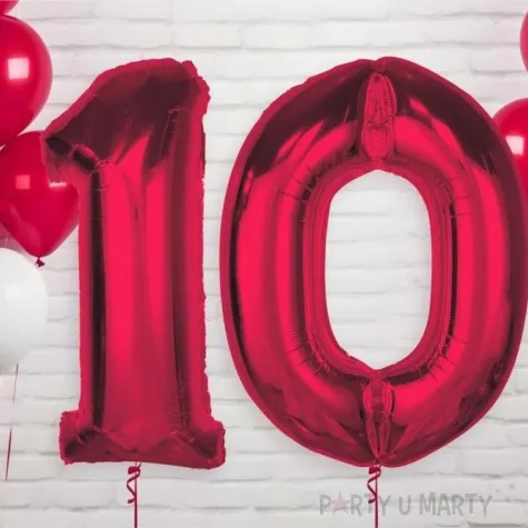 balon foliowy cyfra 1 czerwony godan 36 dgt