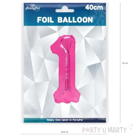 balon foliowy cyfra 1 fuksja partypal 16 dgt