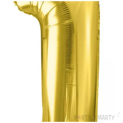 balon foliowy cyfra 1 jasnozloty partydeco 34 dgt