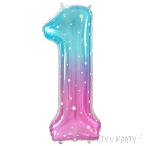 balon foliowy cyfra 1 kosmos teczowy godan 31 dgt