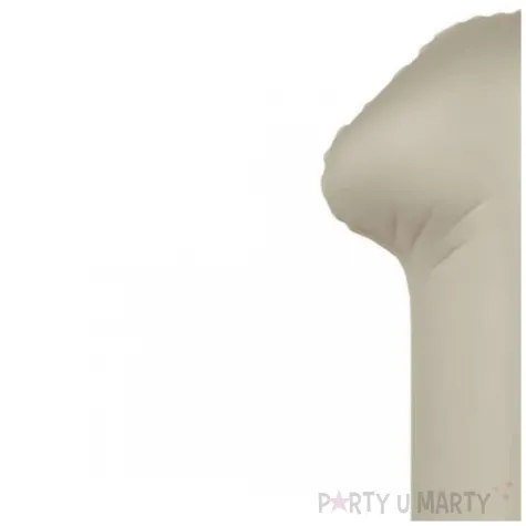 balon foliowy cyfra 1 mat stojaca kremowe latte folat 28 dgt