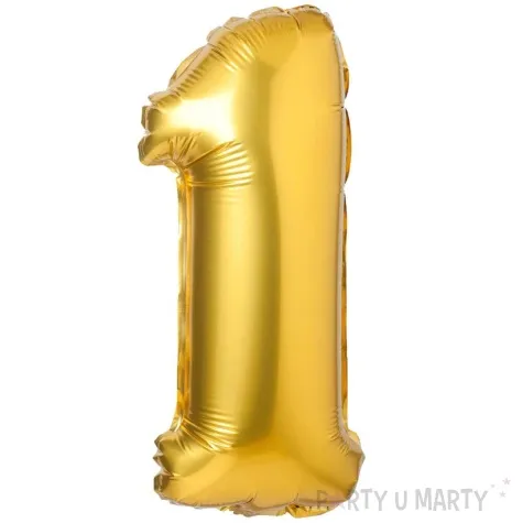 balon foliowy cyfra 1 matowa zloty arpex 36 cali dgt